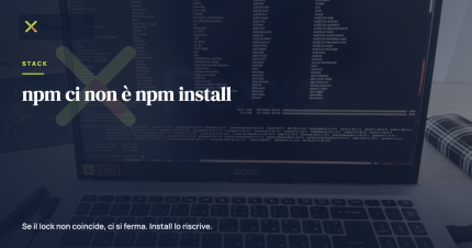 npm ci non è npm install