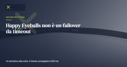 Happy Eyeballs non è un failover da timeout