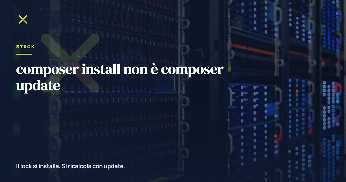 composer install non è composer update