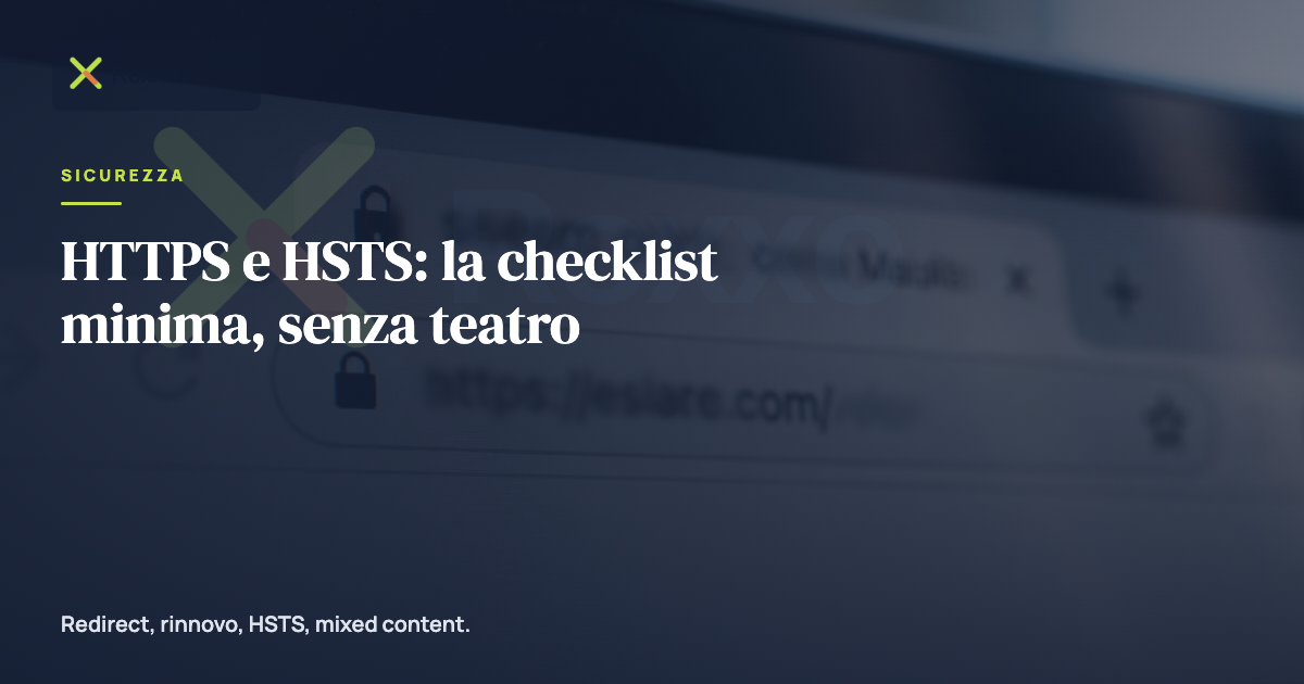 Certificati TLS: la checklist minima sul transito