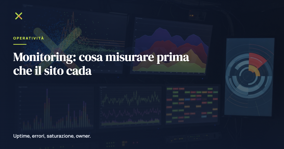 Monitoring: cosa misurare prima che il sito cada